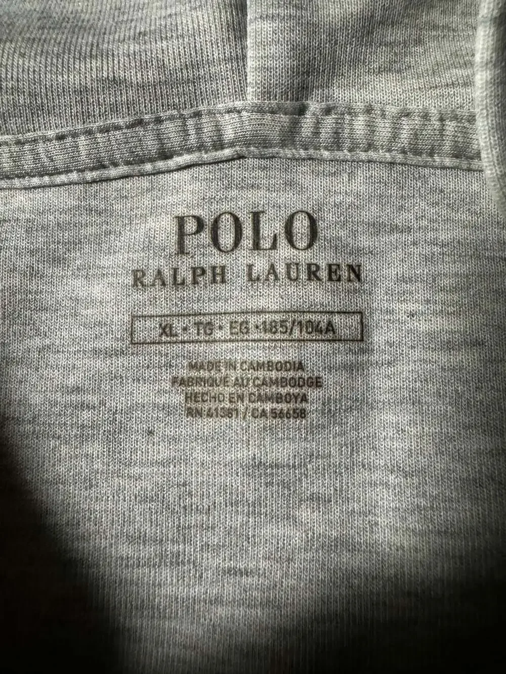 Polo Ralph Lauren Men's Grey Heather Double Knit Full Zip Hoodie XL